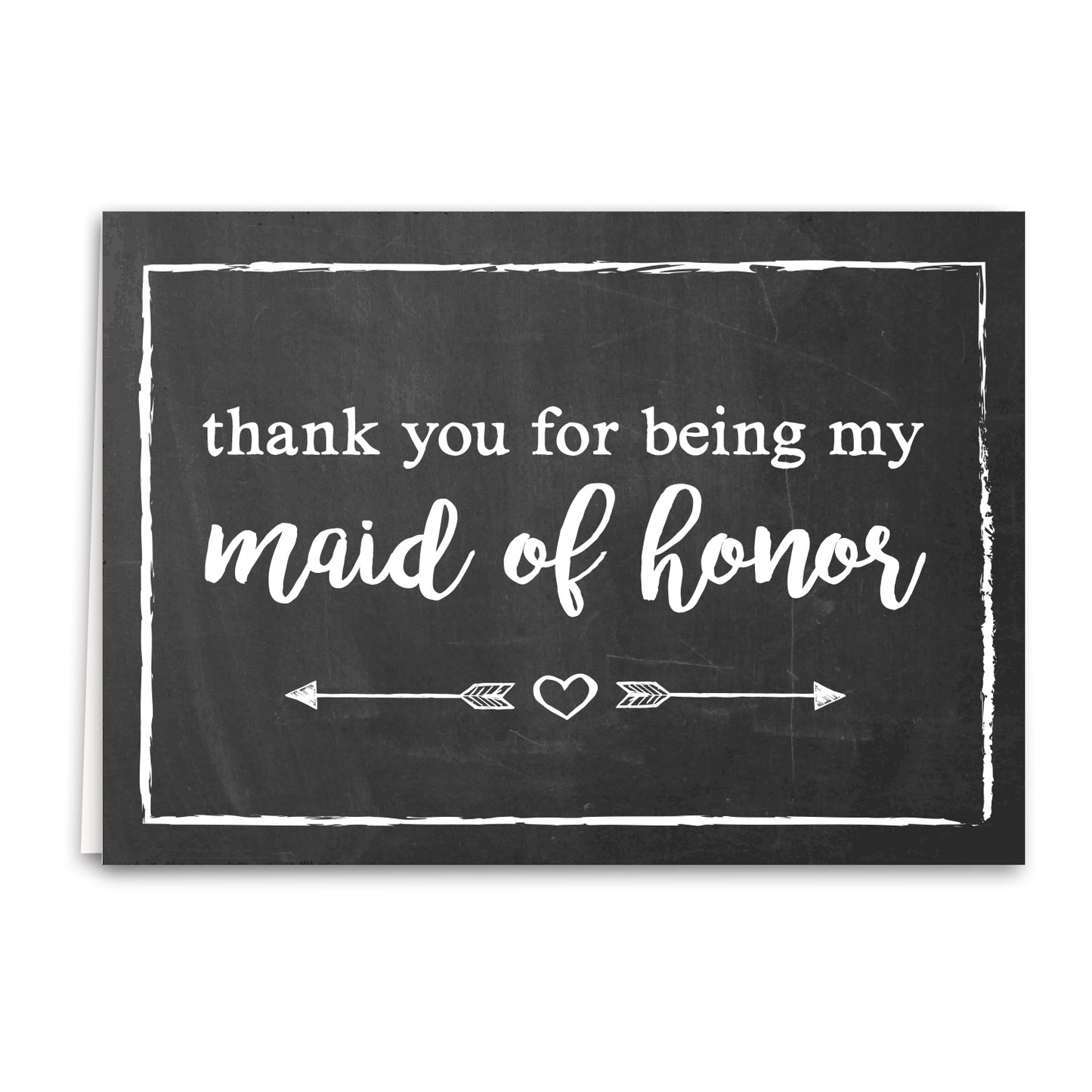 Thank You Maid of Honor Card, Wedding Greeting Card