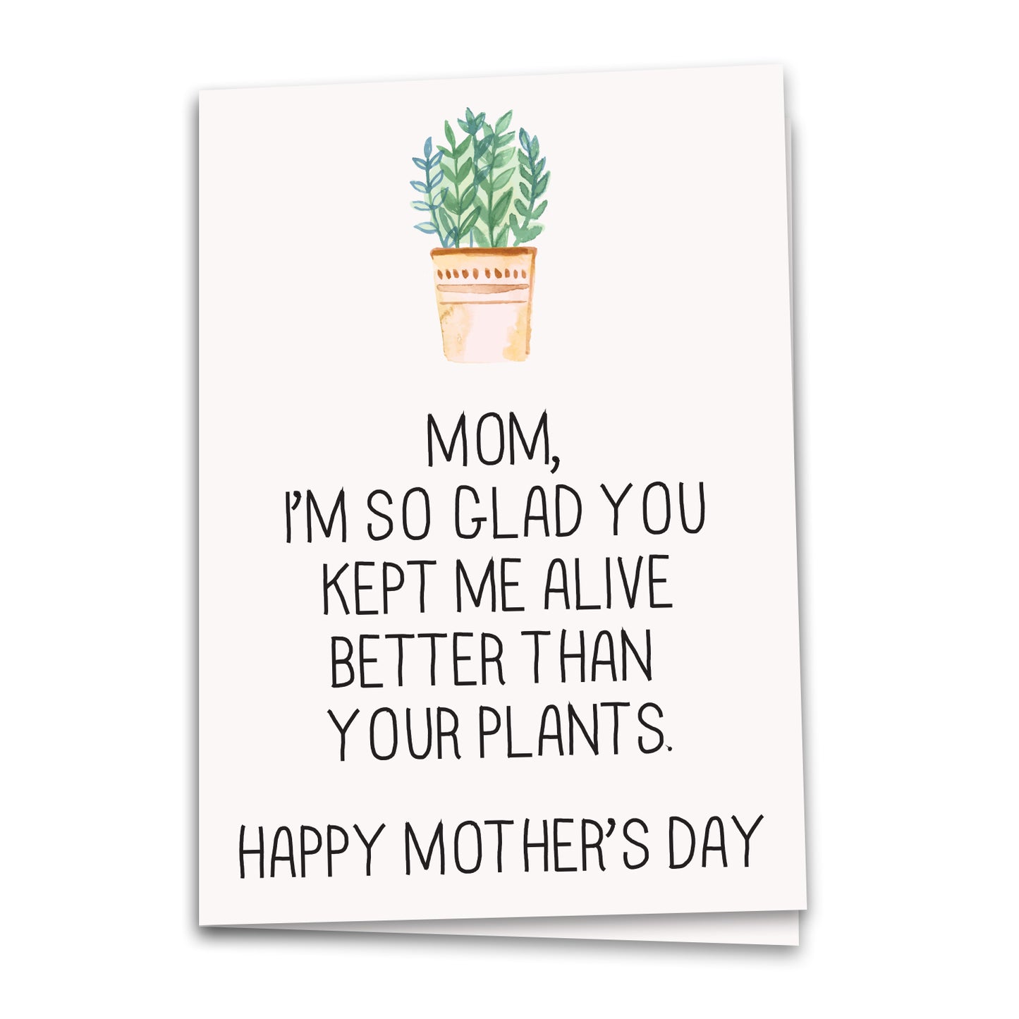 Bad Plant Mom Card, Mothers Day Greeting Card, Notecard