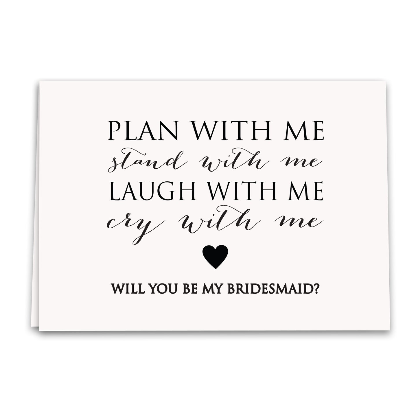 Will You Be My Bridesmaid Card, Bridal Greeting Card