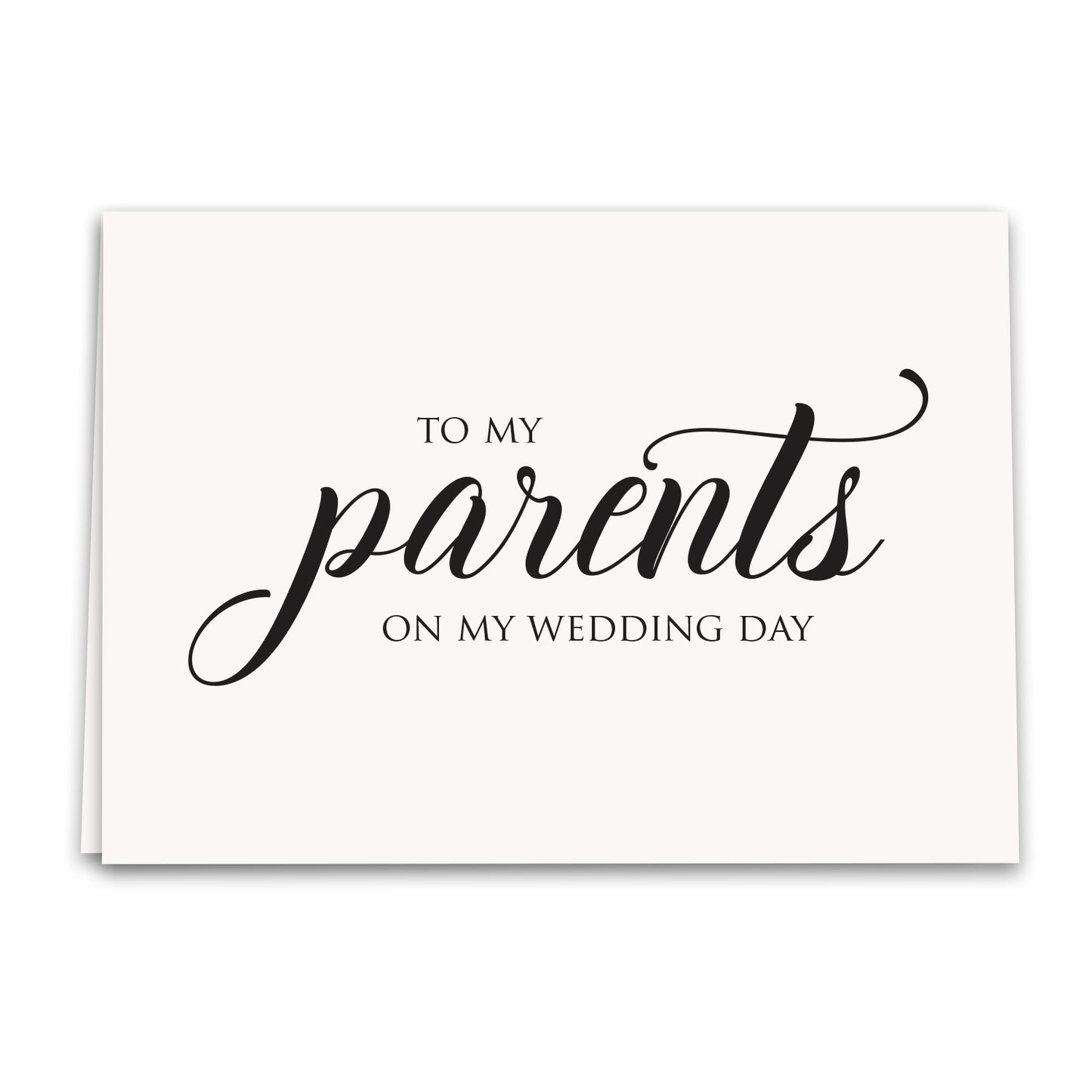 To My Parents Wedding Day Card, Thank You Greeting Card