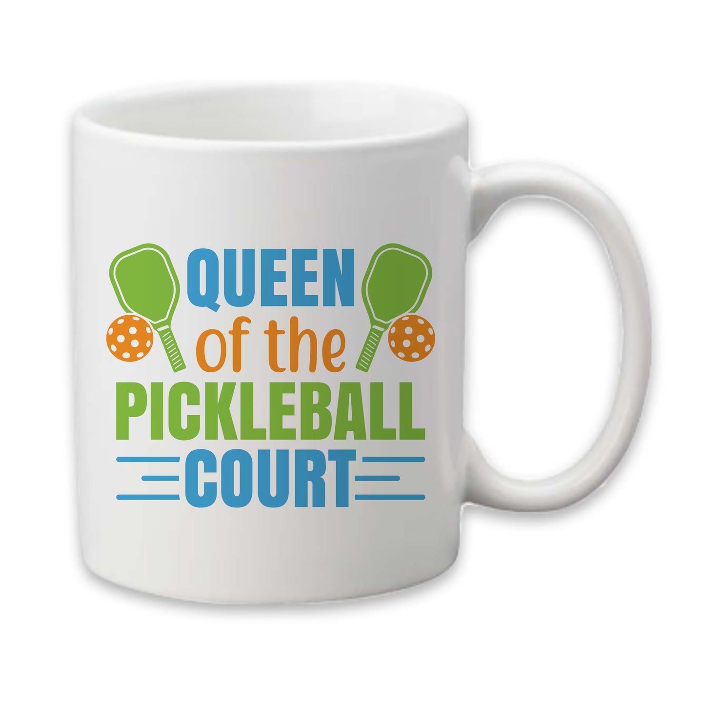 Queen of the Pickleball Court, Women's Coffee Cup, Gift