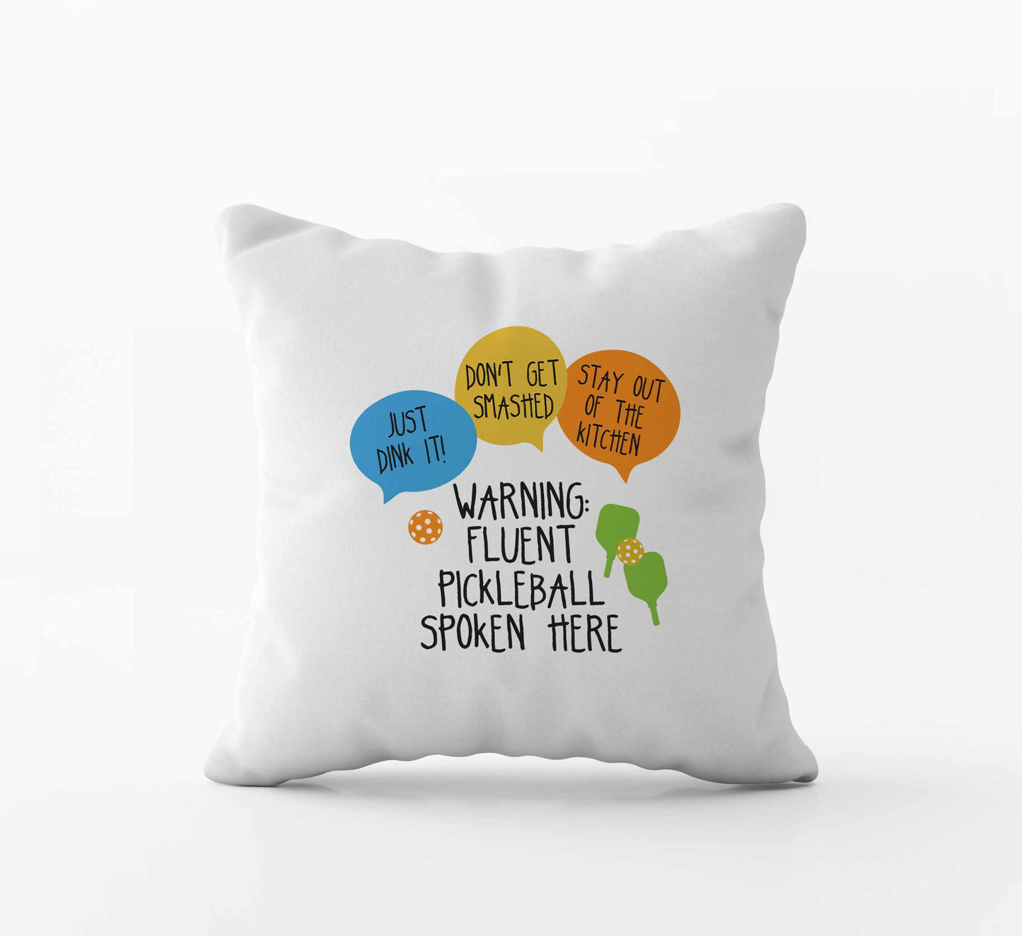 Fluent In Pickleball Pillow