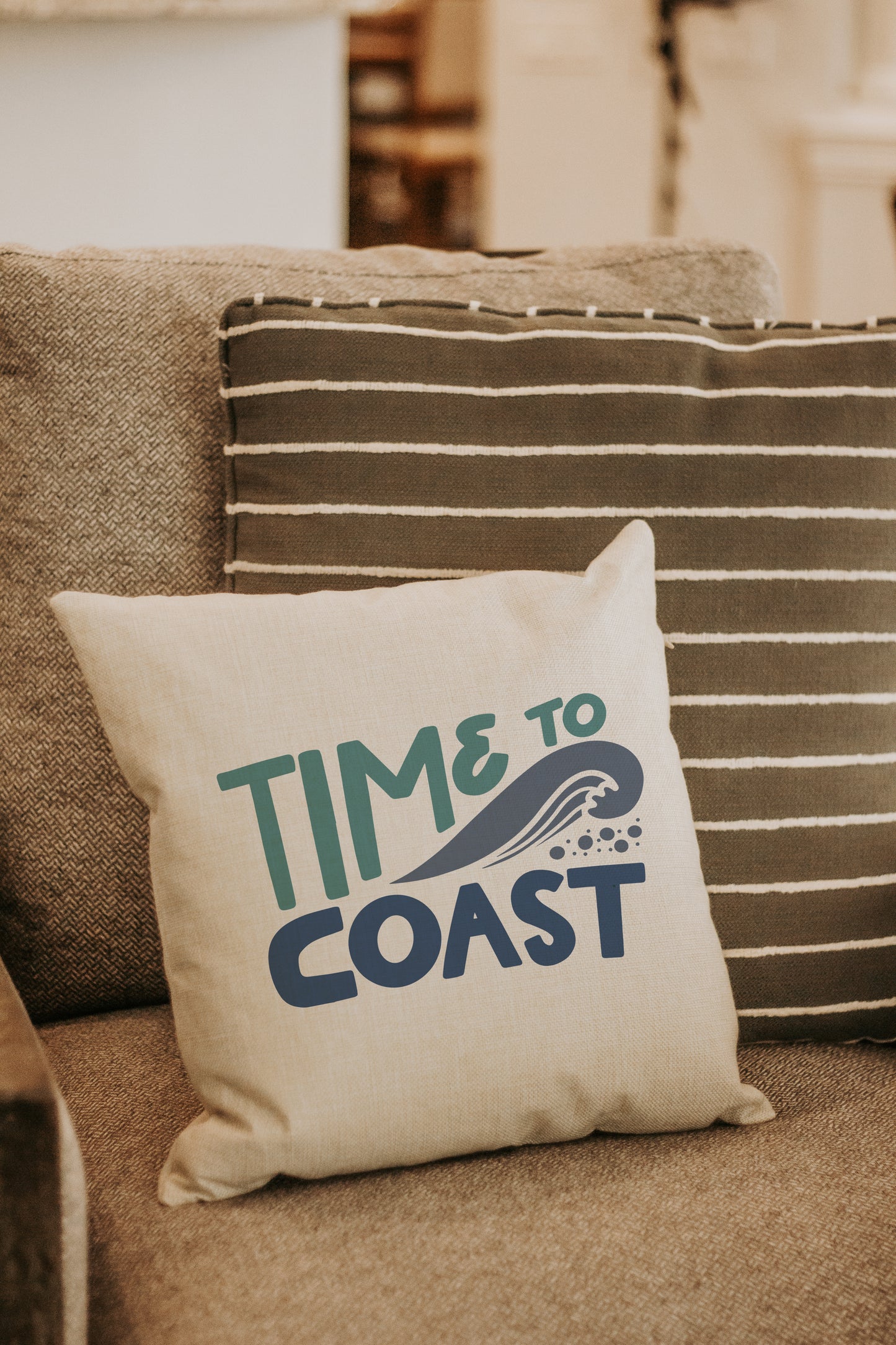 Time To Coast Throw Pillow