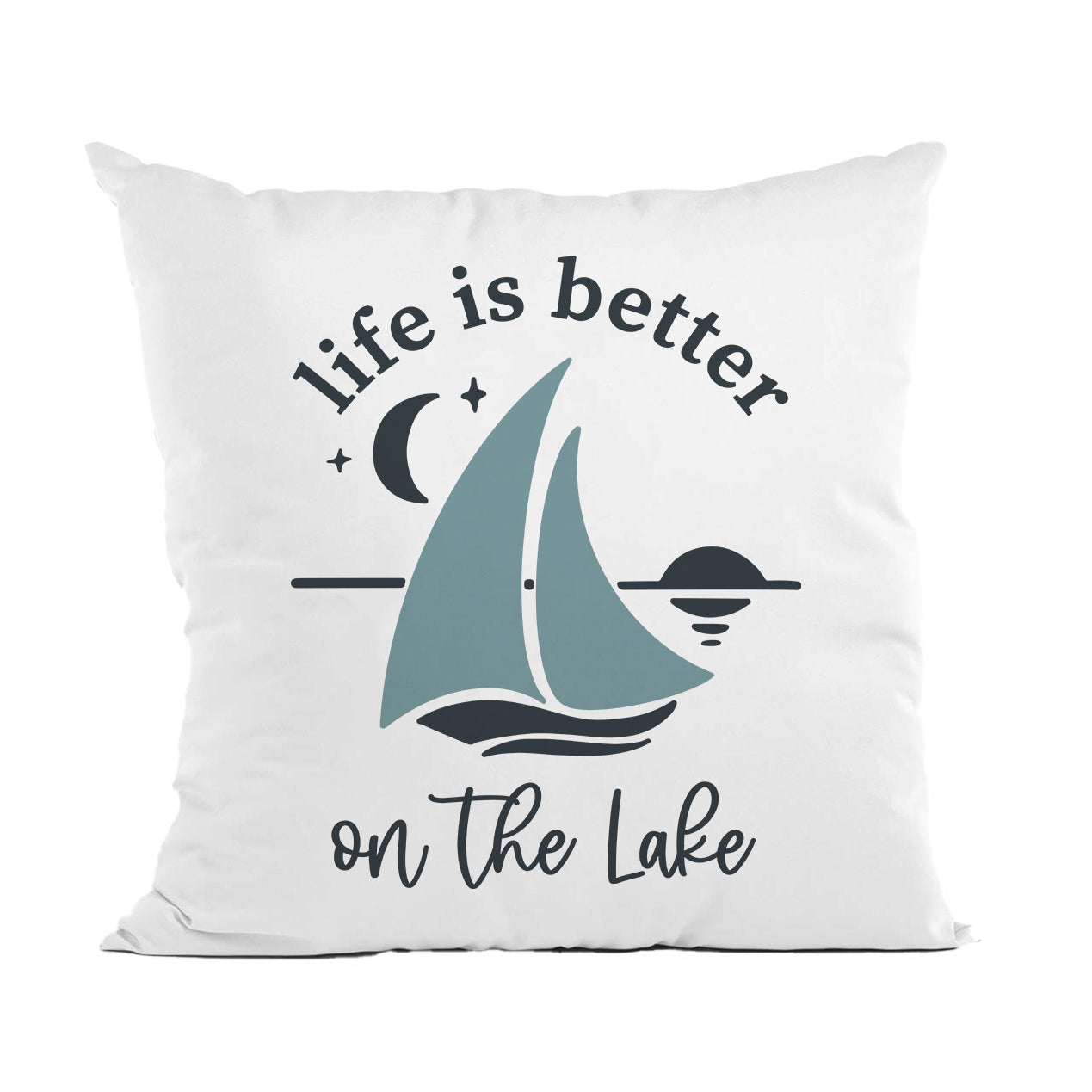 Customizable Better at the Lake Pillow, Lake House Decor
