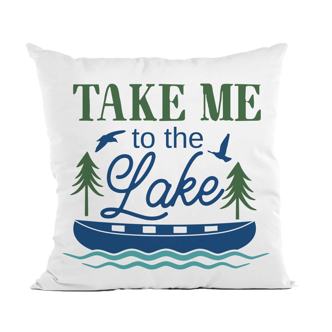 Take me to the Lake Throw Pillow, Lake House Decor Cabin