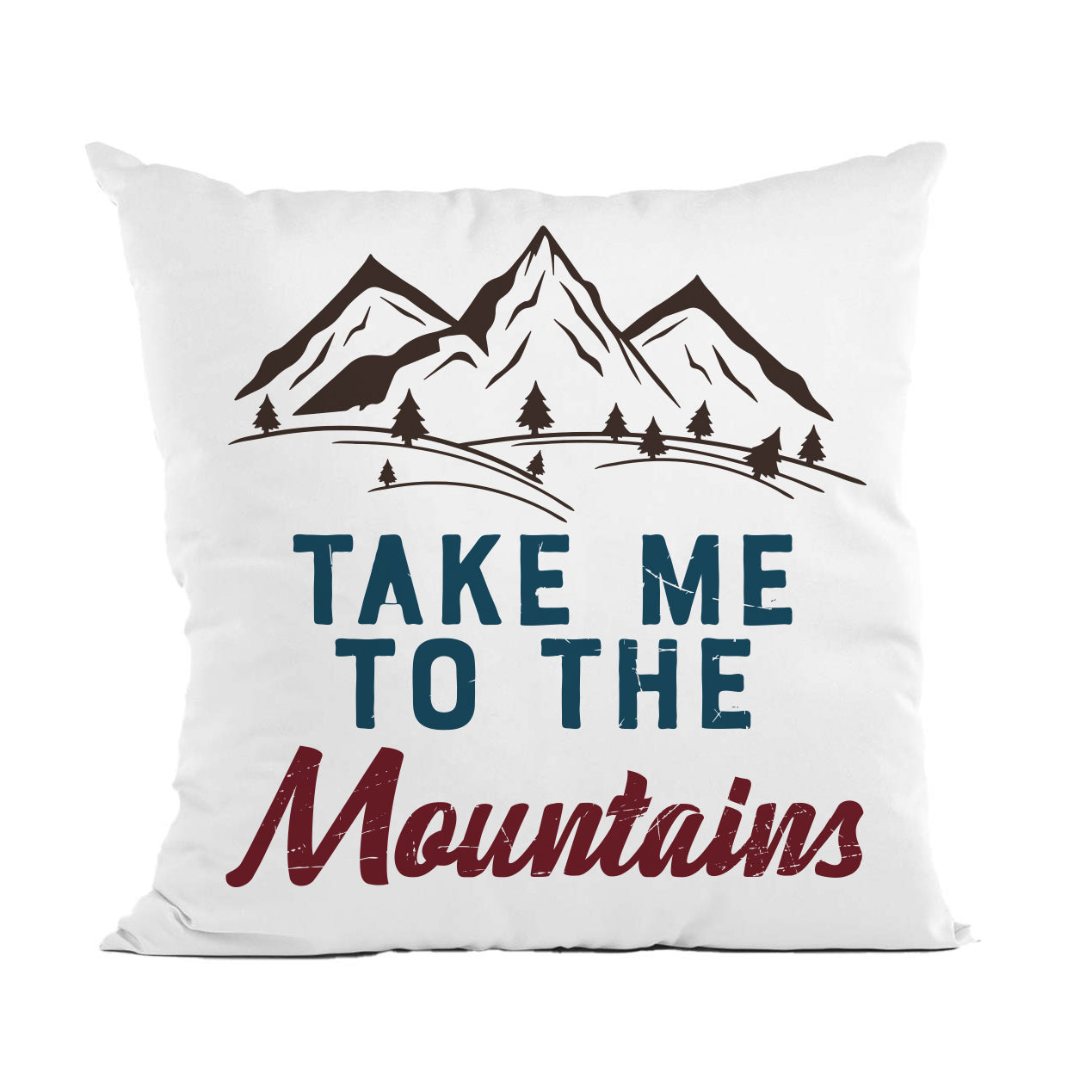 Customizable Take Me to the Mountains Pillow, Throw Pillow