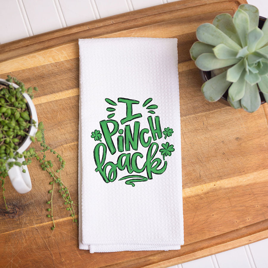 Shamrock Irish Kitchen Towel, St Patrick Dish Towel Pinch