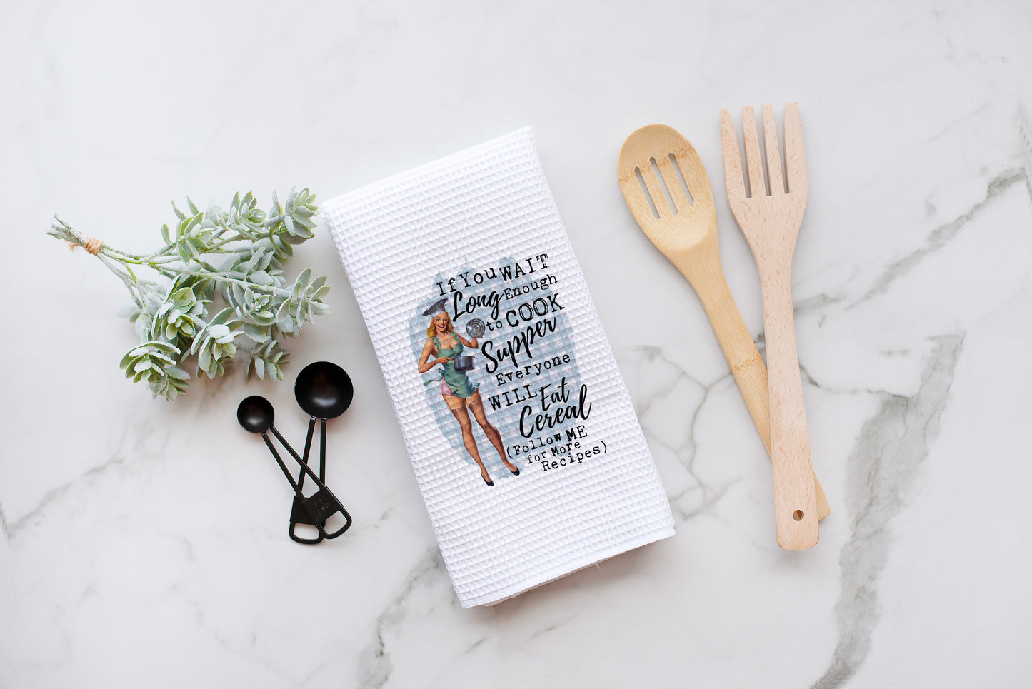 Wait To Cook Supper Vintage Humor Towel