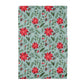 Christmas Poinsettia Kitchen Tea Towel Waffle Holiday Baking