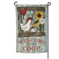 Welcome To The Coop Chicken Farm Garden Flag