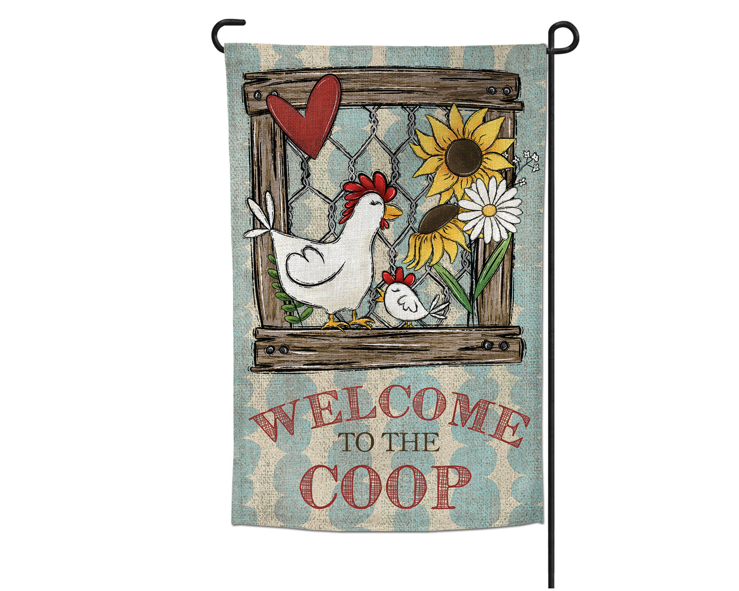 Welcome To The Coop Chicken Farm Garden Flag