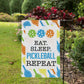 Eat Sleep Pickleball Repeat Garden Flag