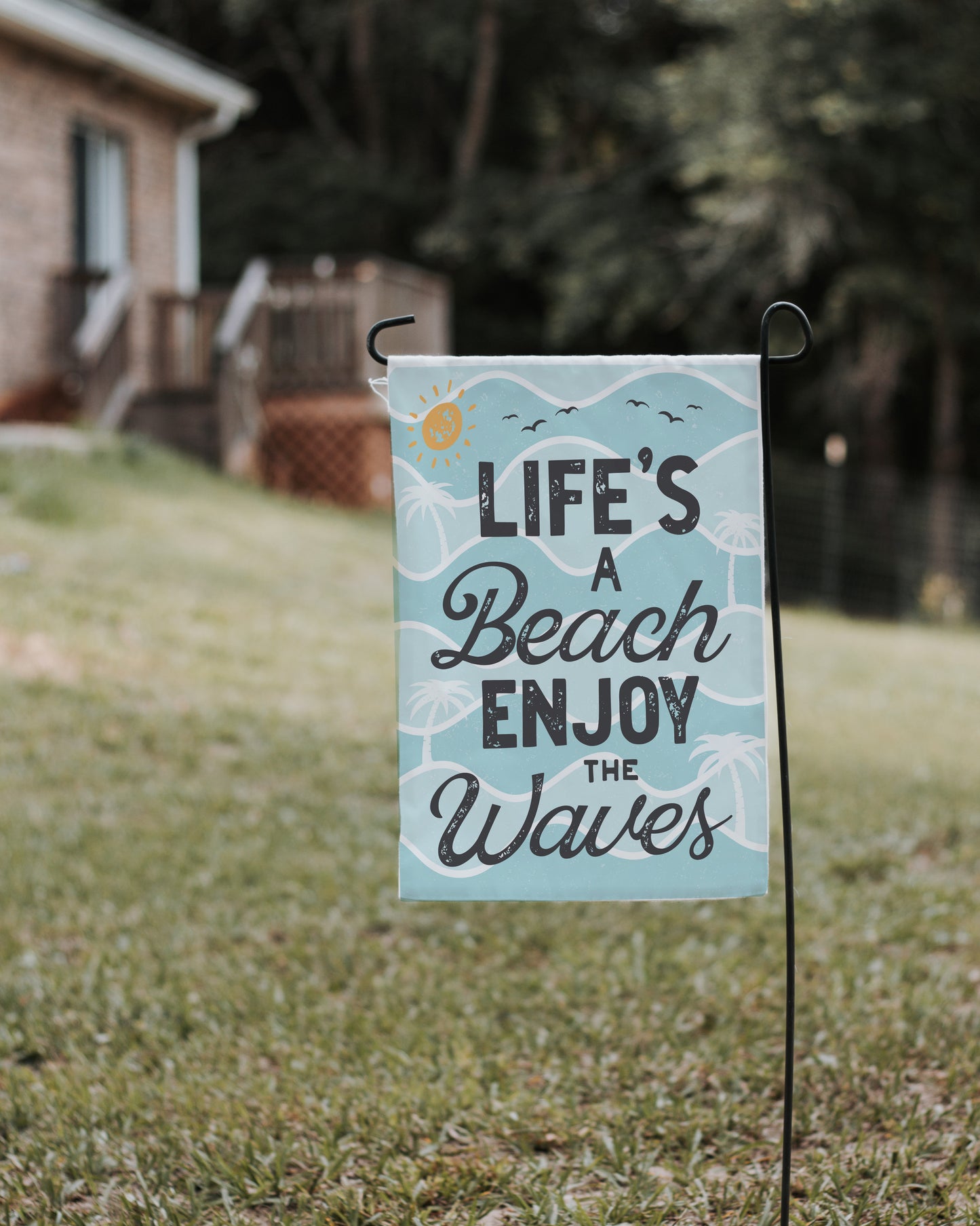 Life's A Beach Enjoy The Waves Garden Flag