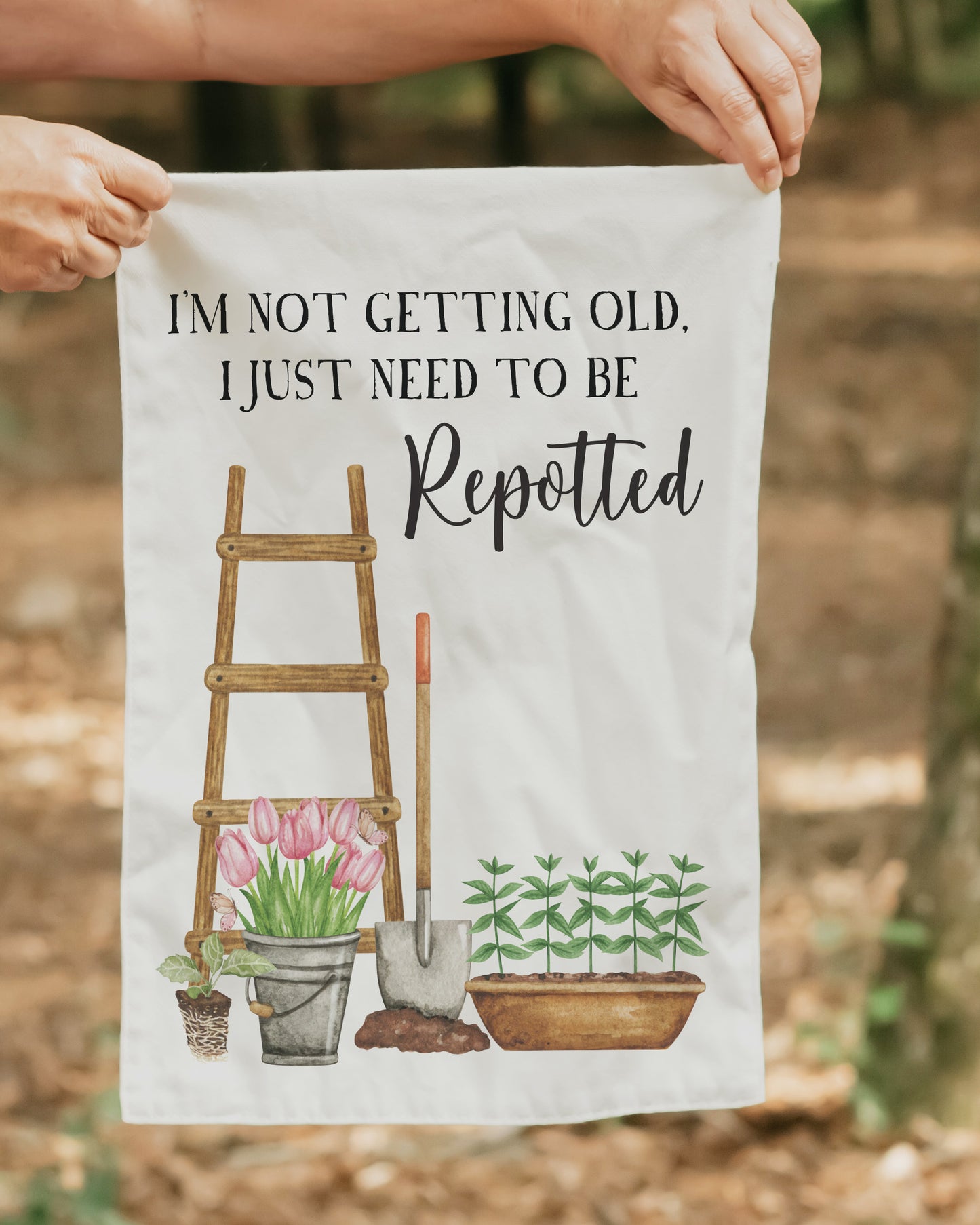 Getting Old Repotted Garden Flag