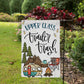 Upper Class Trailer Trash Camping Garden Flag