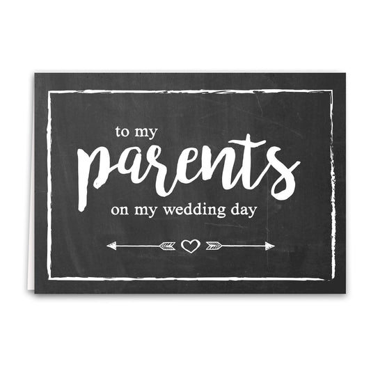 To My Parents On My Wedding Day Card, Wedding Greeting Card