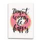 Donut Worry Be Happy Card, Love Greeting Card, Notecard