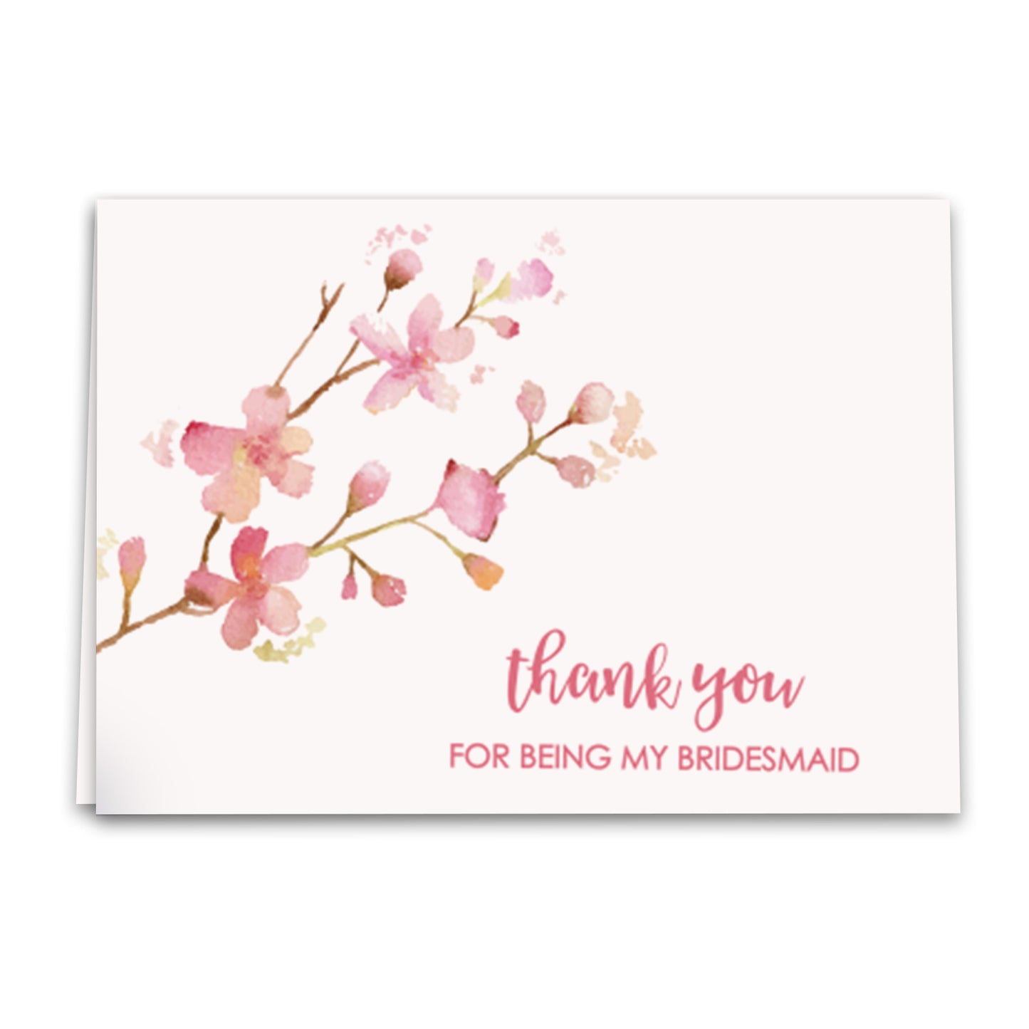 Thank You Bridesmaid Card, Wedding Greeting Card, Notecard