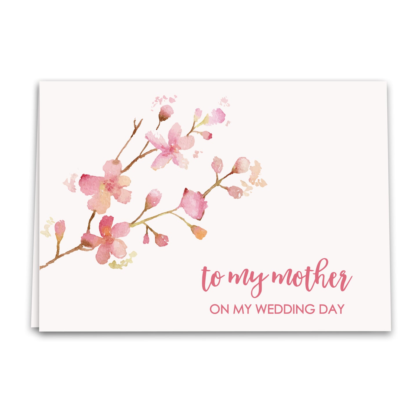 To My Mother Wedding Card, Bridal Greeting Card, Notecard