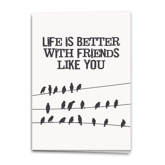 Friends Like You Card, Love Birds Greeting Card, Notecard