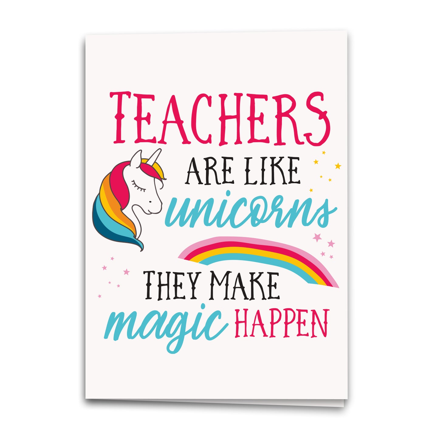 Teachers Are Unicorns Card, School Greeting Card, Notecard