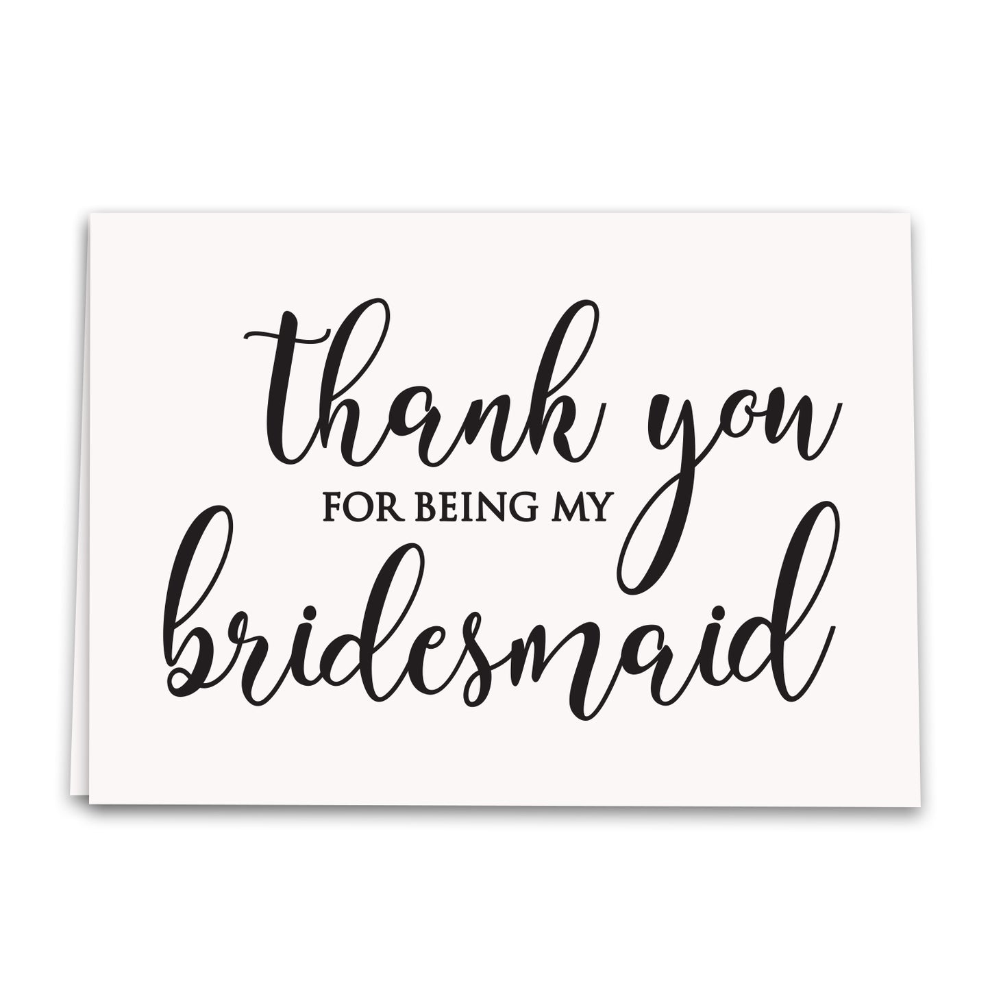 Bridesmaid Thank You Card, Wedding Greeting Card, Notecard