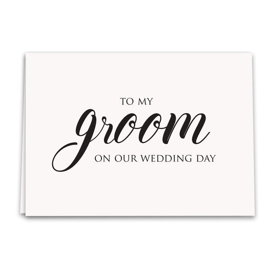 To My Groom Card, Wedding Greeting Card, Notecard