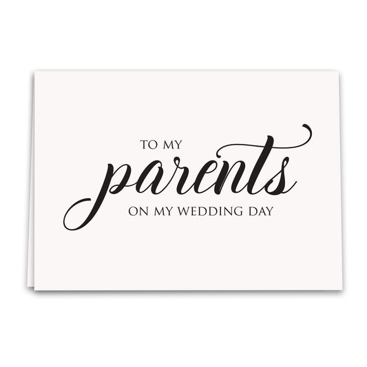 To My Parents Wedding Day Card, Thank You Greeting Card