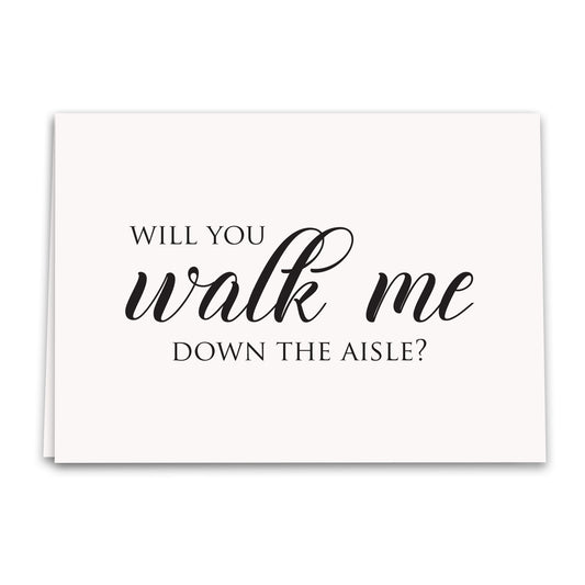 Will You Walk Me Down the Aisle Card, Wedding Greeting Card