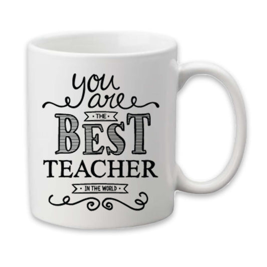 Best Teacher In The World Mug, Teacher Coffee Cup Gift