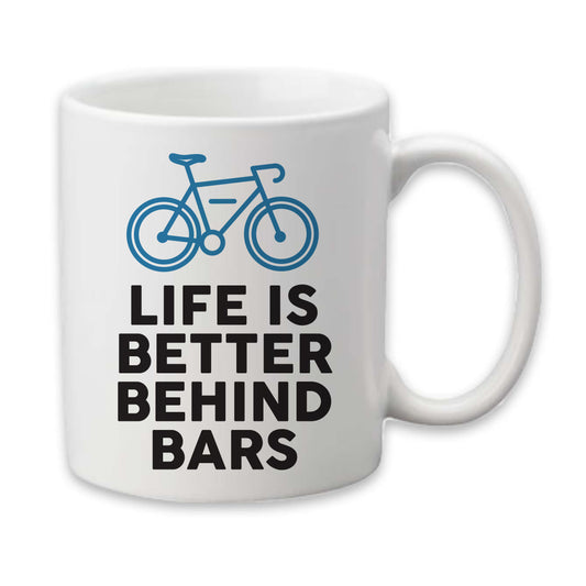 Better Behind Bars Mug, Bicycle Theme Mug, Gift for Him