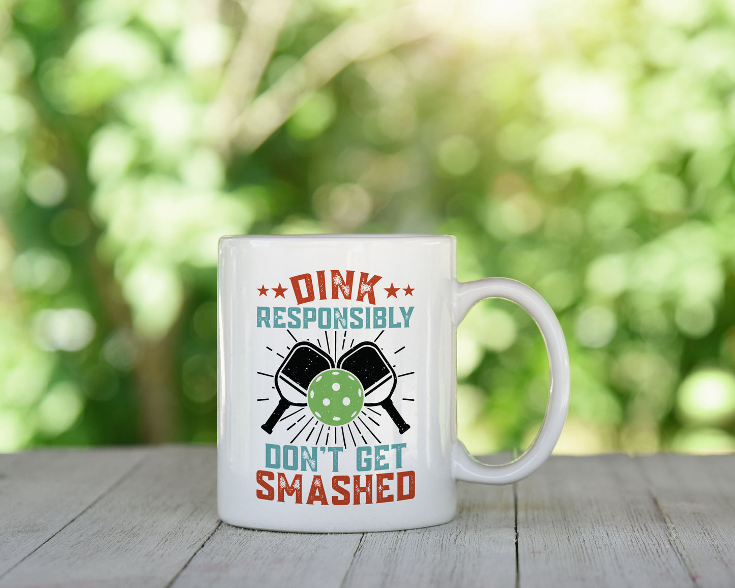 Don't Get Smashed Pickleball Mug Funny Pickelball Coffee Cup