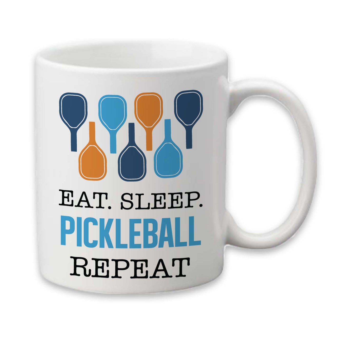 Eat Sleep Pickleball Mug, Funny Pickleball Coffee Cup