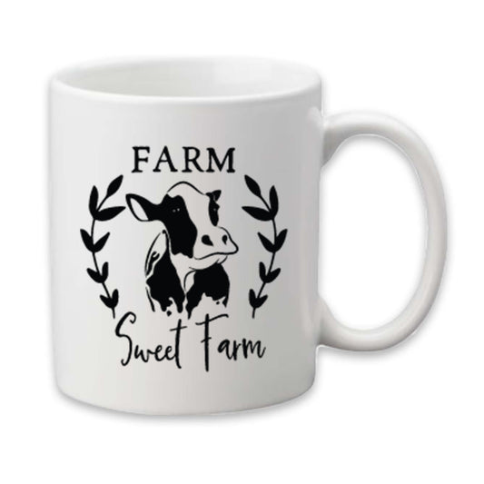 Farm Sweet Farm Mug, Farmhouse Mug, Animal Coffee Cup