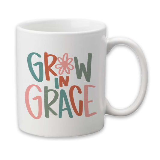 Grow In Grace Coffee Mug, Religious, Gift for Friend