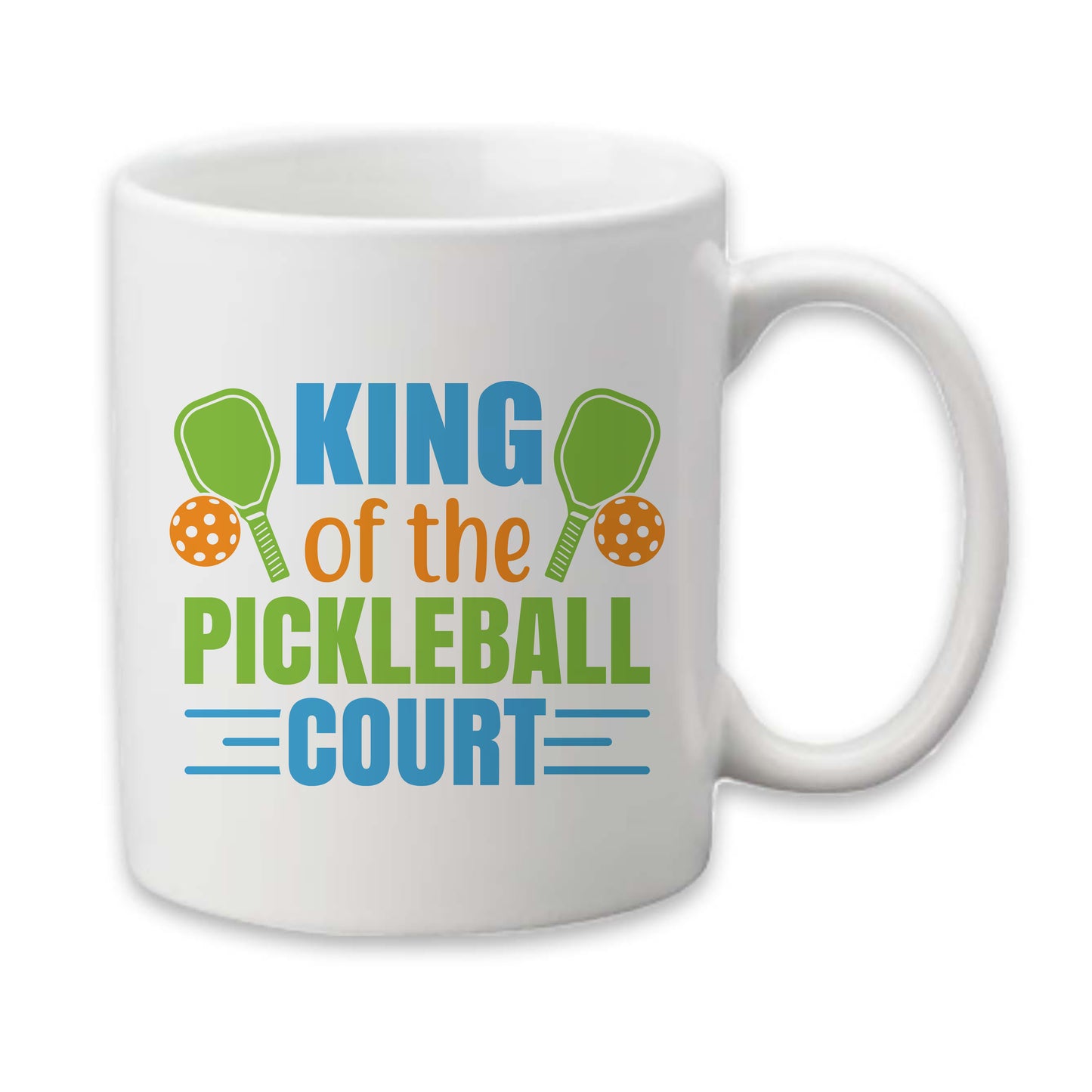 King of the Pickleball Court, Men's Coffee Cup, Gift