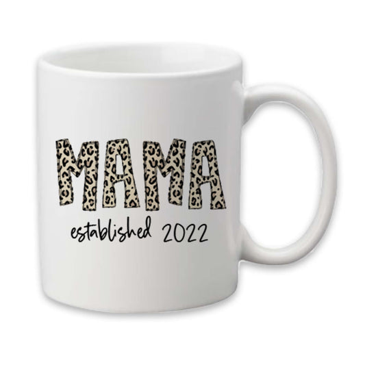 Mama Leopard Mug, First Time Mother Coffee Cup Gift