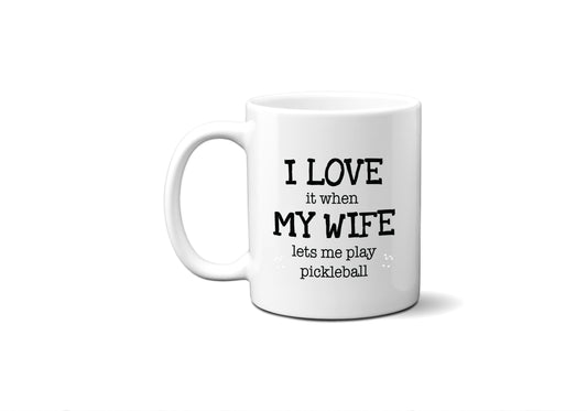 Wife Husband Pickleball Mug, Funny Pickleball Coffee Cup