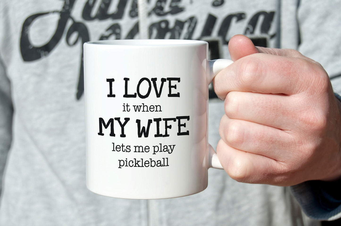 Wife Husband Pickleball Mug, Funny Pickleball Coffee Cup