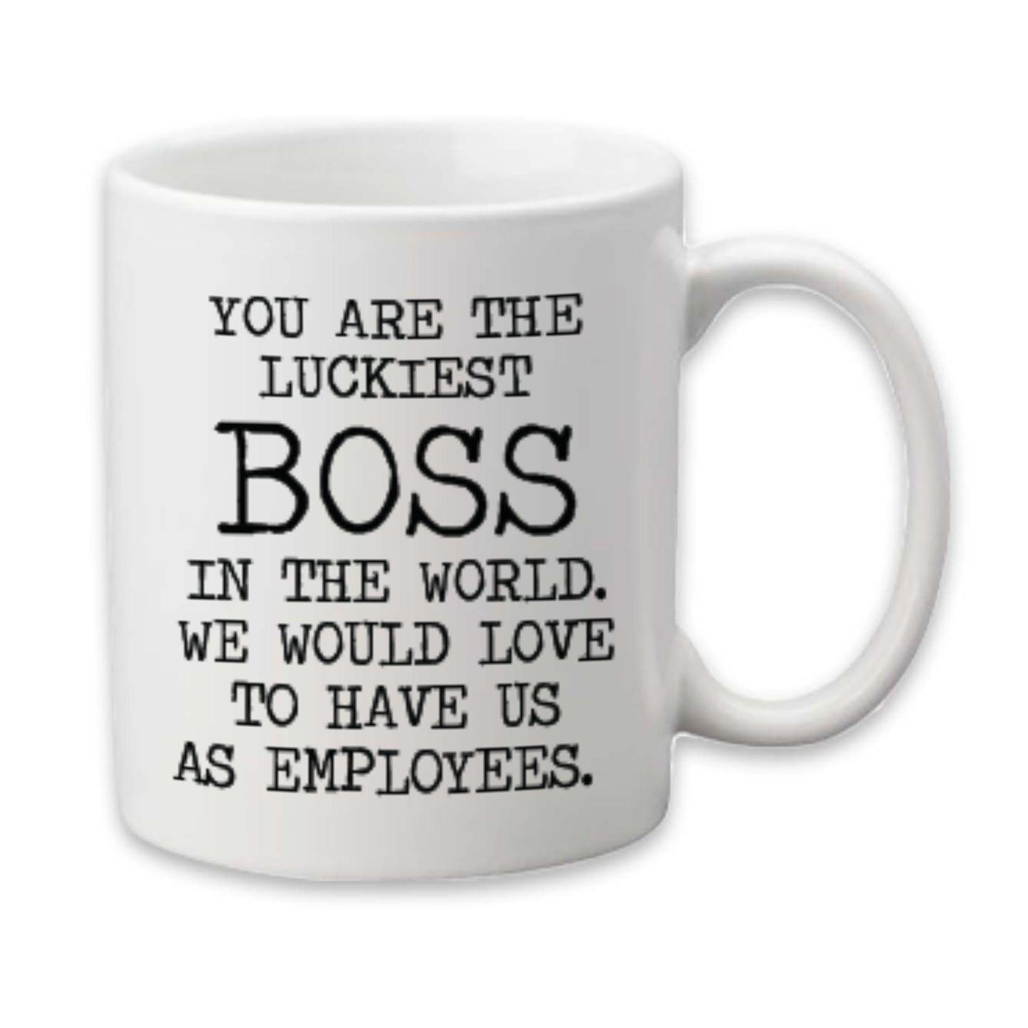 Luckiest Boss Mug, Funny Office Mug, Work Coffee Cup