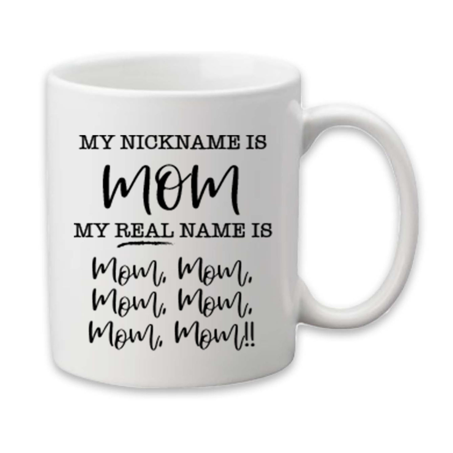 My Nickname is Mom Mug, Funny Mom Coffee Cup, Gift For Mom