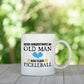 Never Underestimate An Oldman Pickleball Mug, Funny Retirement Sports Coffee Cup