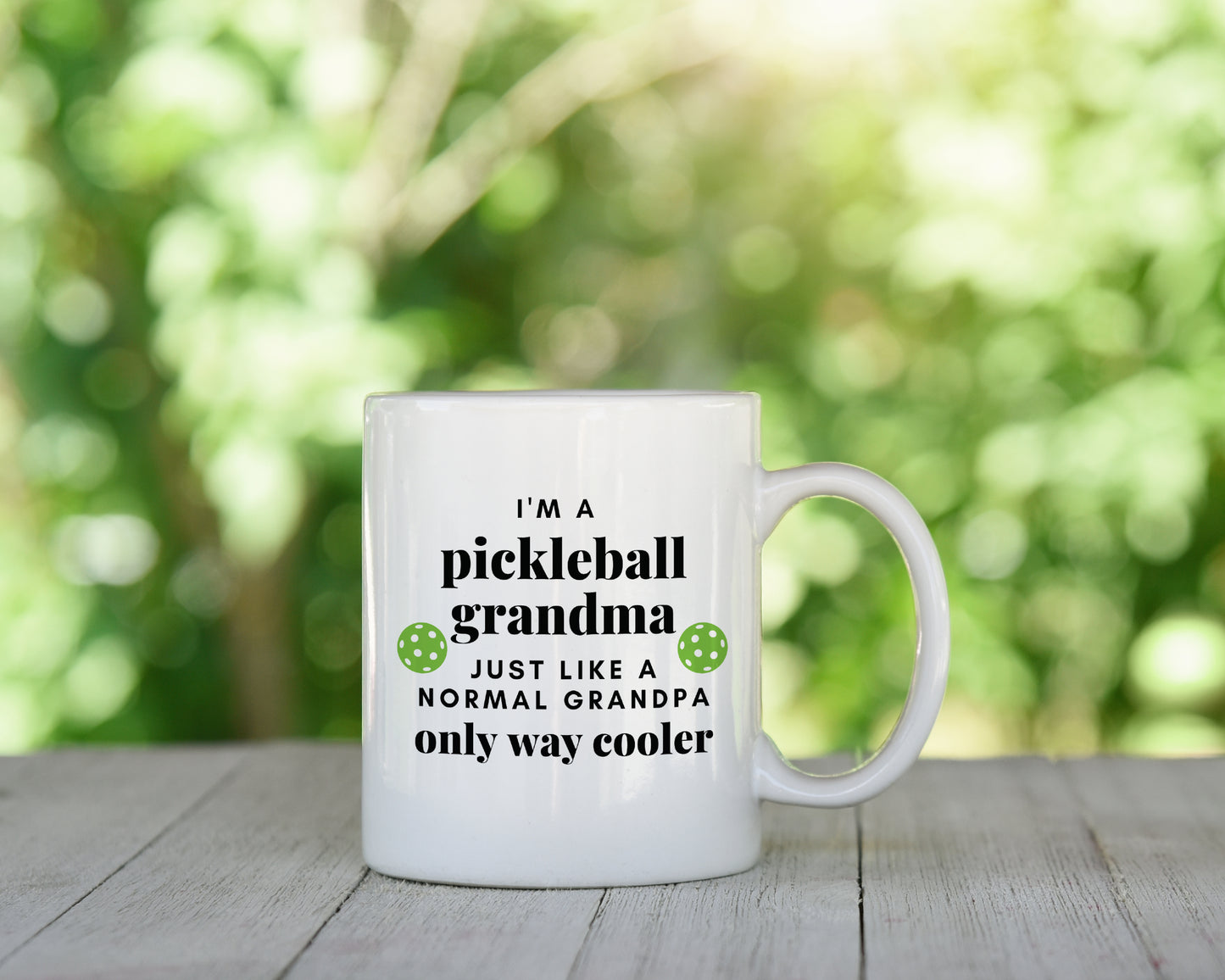 I'm A Cool Pickleball Grandma Mug, Funny Retirement Sports Coffee Cup