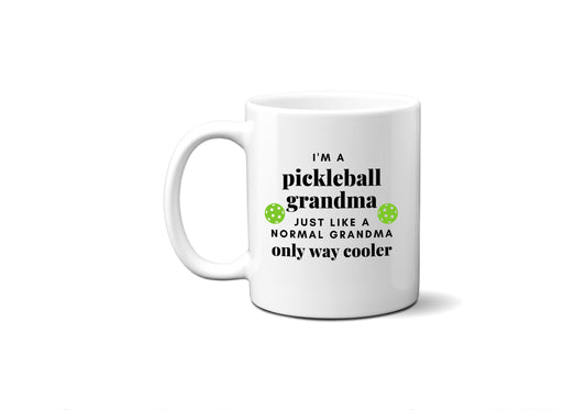 I'm A Cool Pickleball Grandma Mug, Funny Retirement Sports Coffee Cup