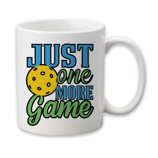 One More Game Pickleball Mug, Pickleball Coffee Cup Gift