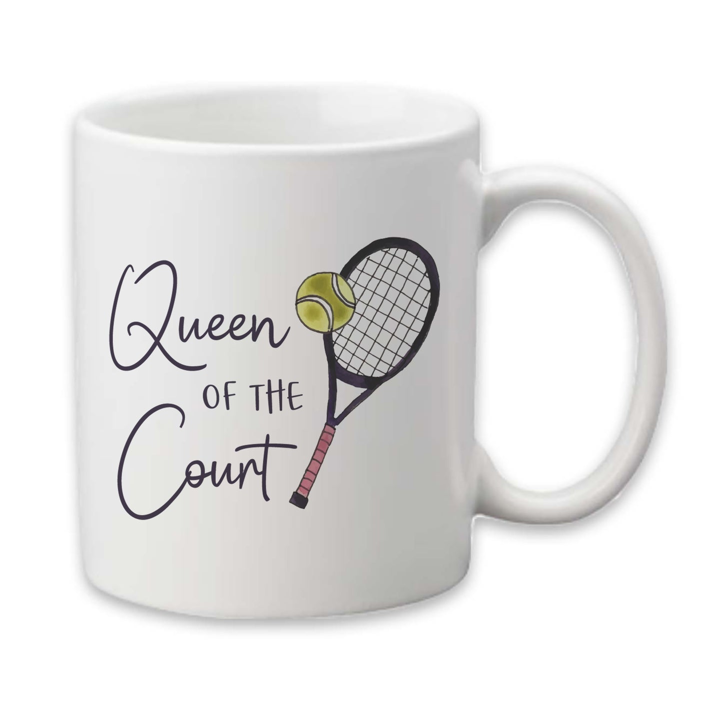 Queen of the Court Mug, Tennis Coffee Cup, Gifts for Her