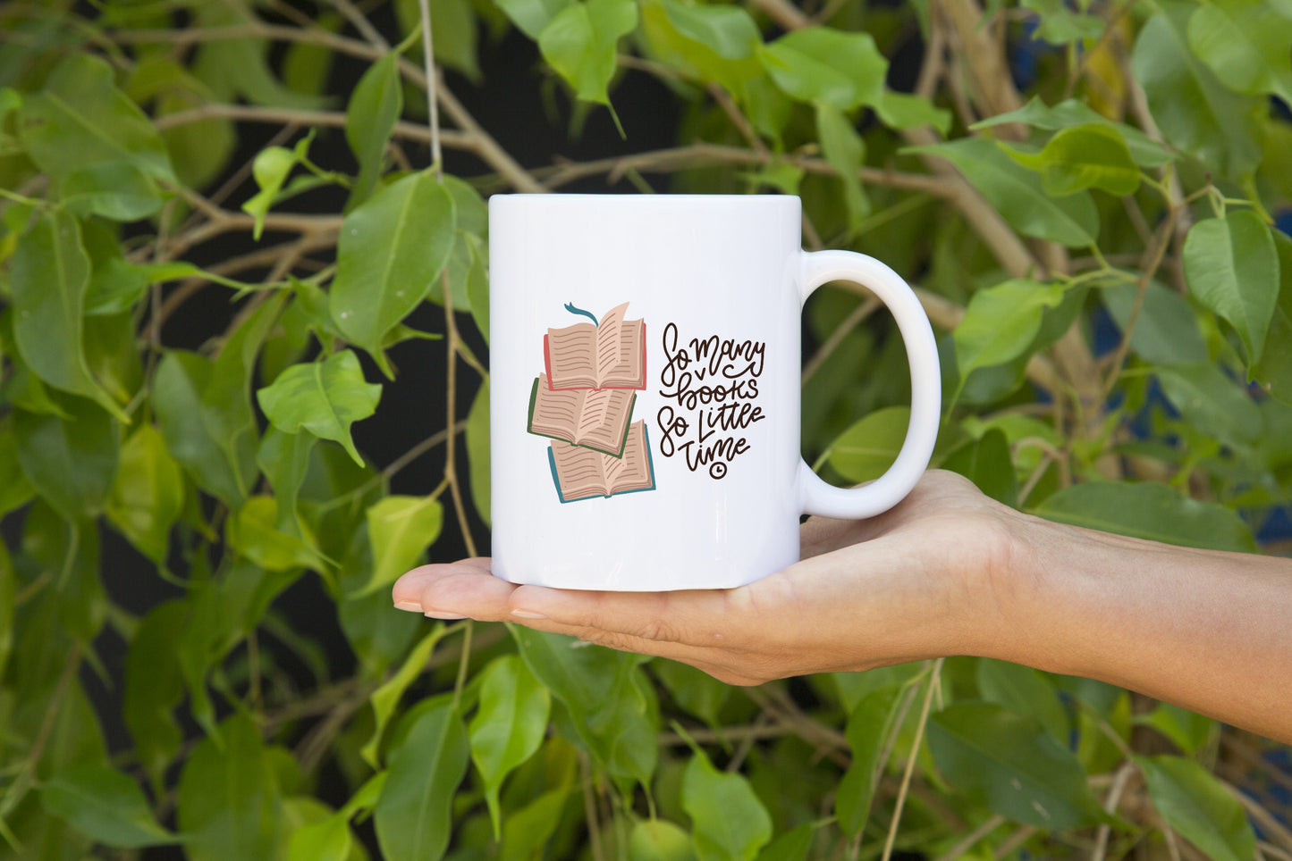 Many Books Little Time Reading Coffee Mug