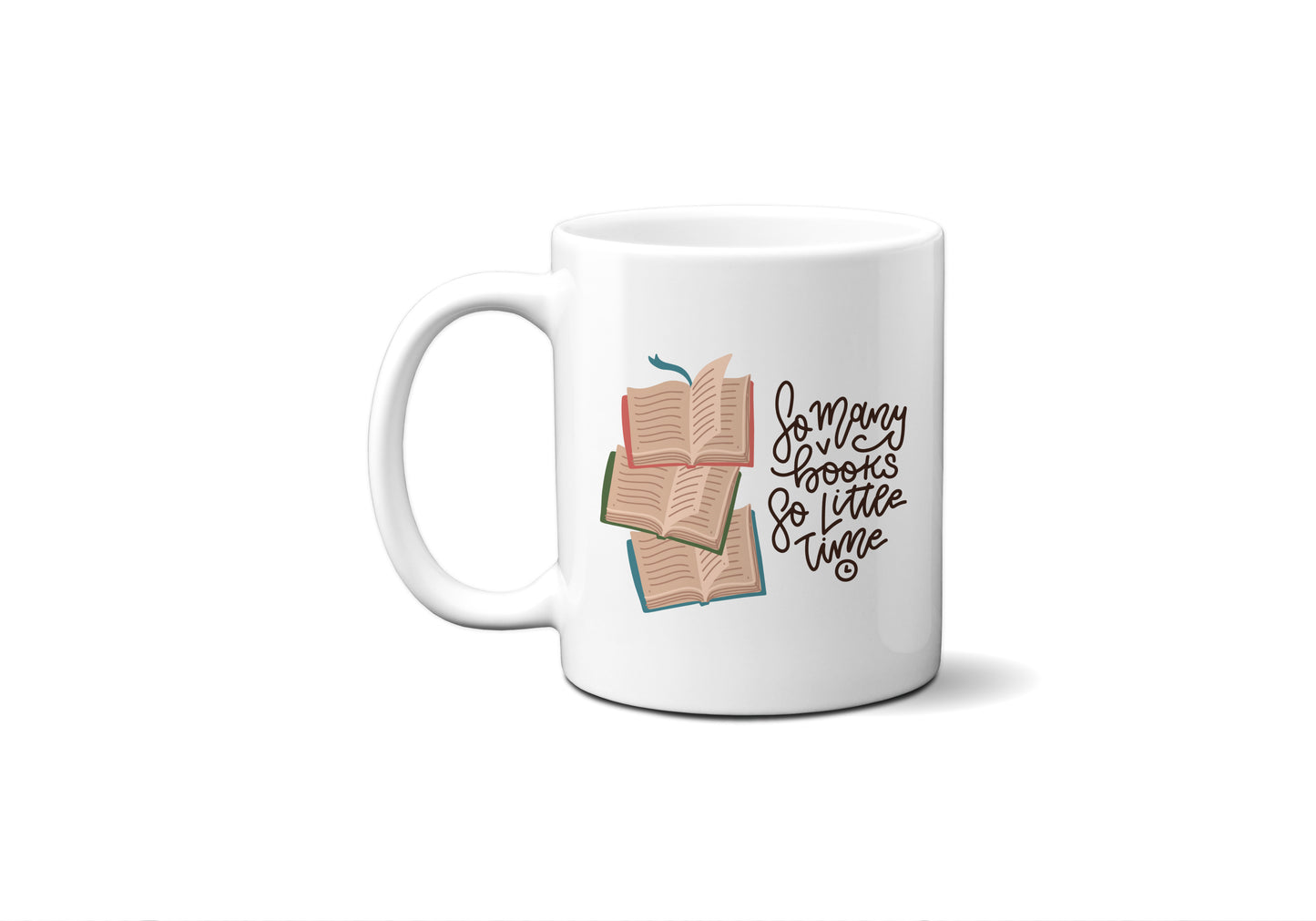 Many Books Little Time Reading Coffee Mug