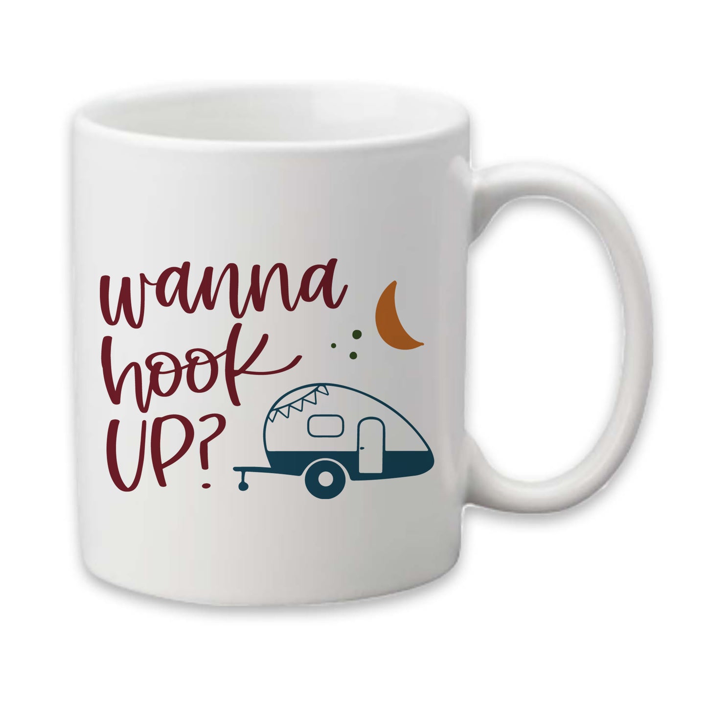 Wanna Hook Up Coffee Cup, Funny Camping Theme Mug