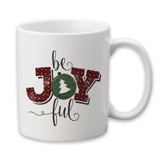 Be Joyful Christmas Mug, Winter Coffee Cup, Christmas Decor